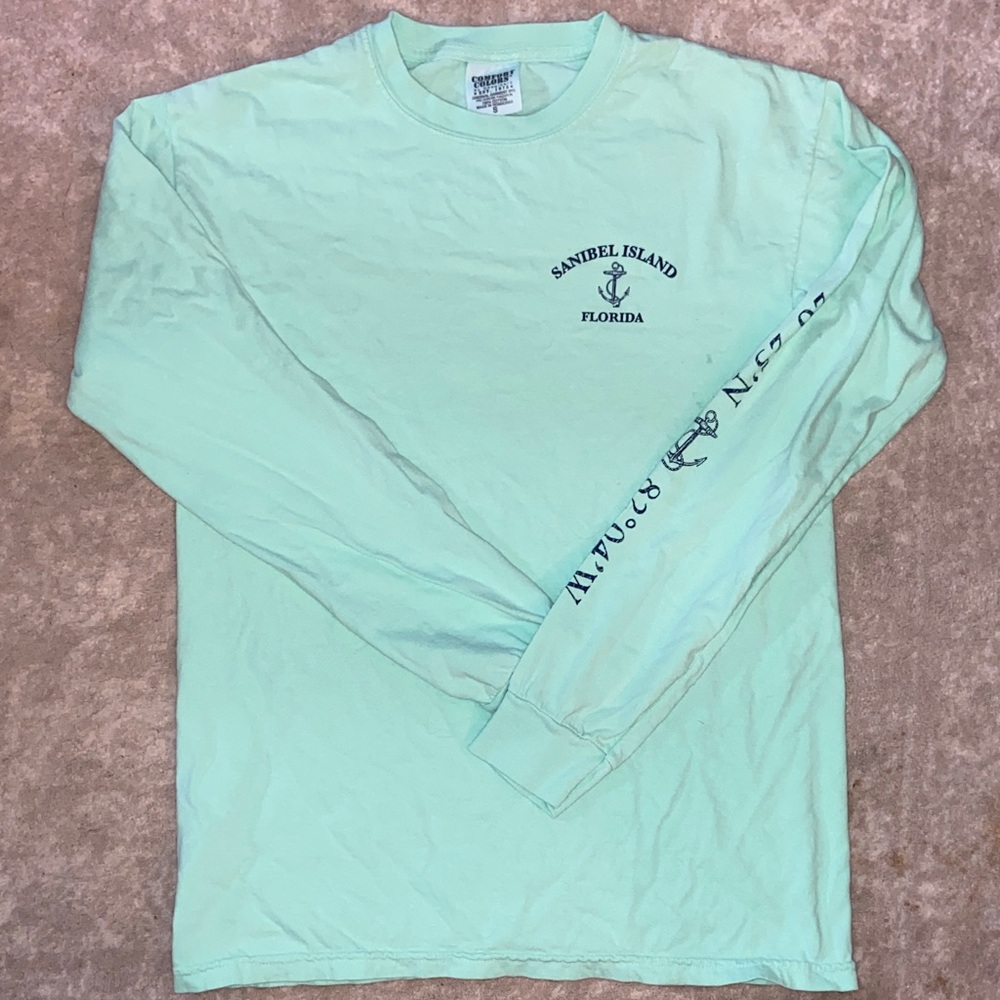 Comfort Colors Light Green Long Sleeve Tee Small